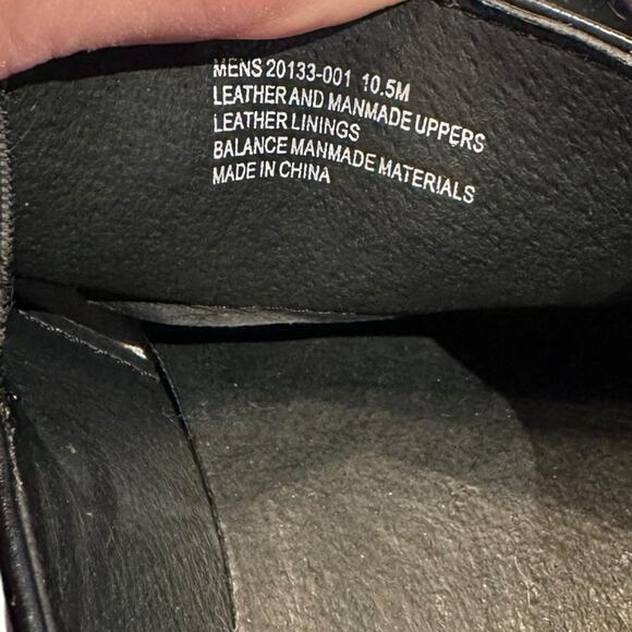 Stacy Adams Mens Size 10.5 Black Leather Slip On Loafers with Silver Buckle - Picture 9 of 9